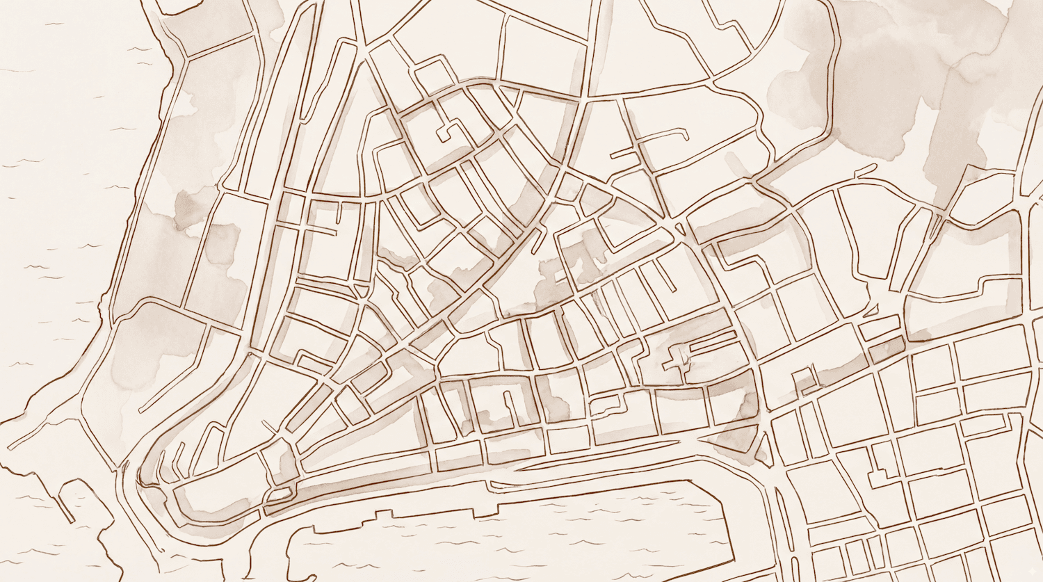 Illustrated map of Le Panier district, Marseille